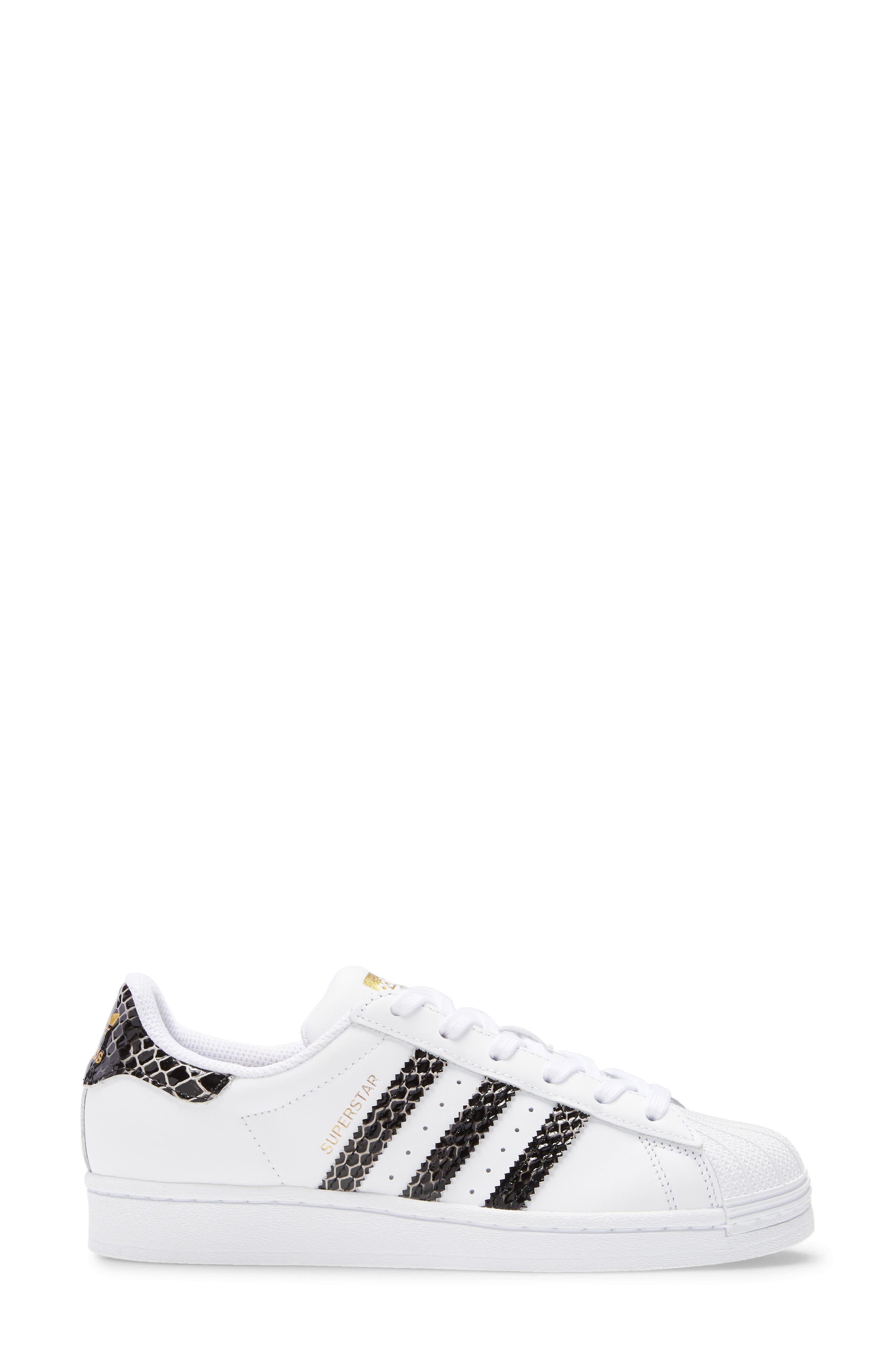 adidas Superstar Faux Snakeskin Sneaker, Alternate, color, 