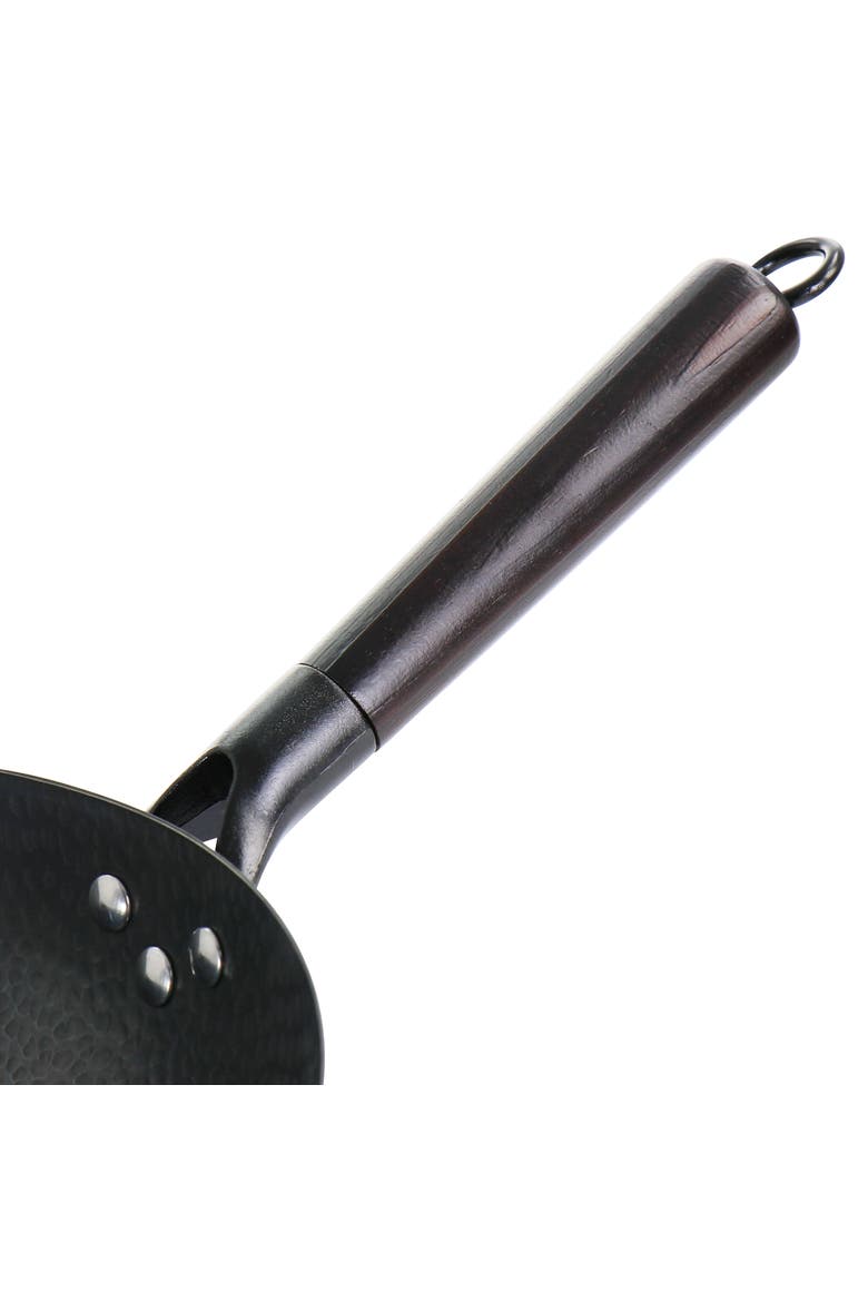 Hamme 13 Inch Heavy Gauge Carbon Steel Wok, Alternate, color, Black