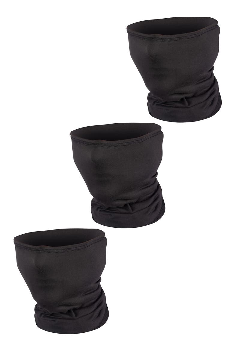 3-Pack Gaiter Adult Face Masks, Main, color, BLACK