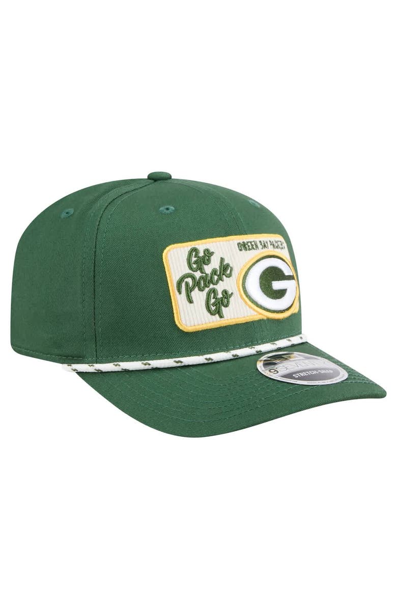 New Era Men's New Era Green Green Bay Packers Chant 9SEVENTY Stretch-Snap Hat, Alternate, color, 