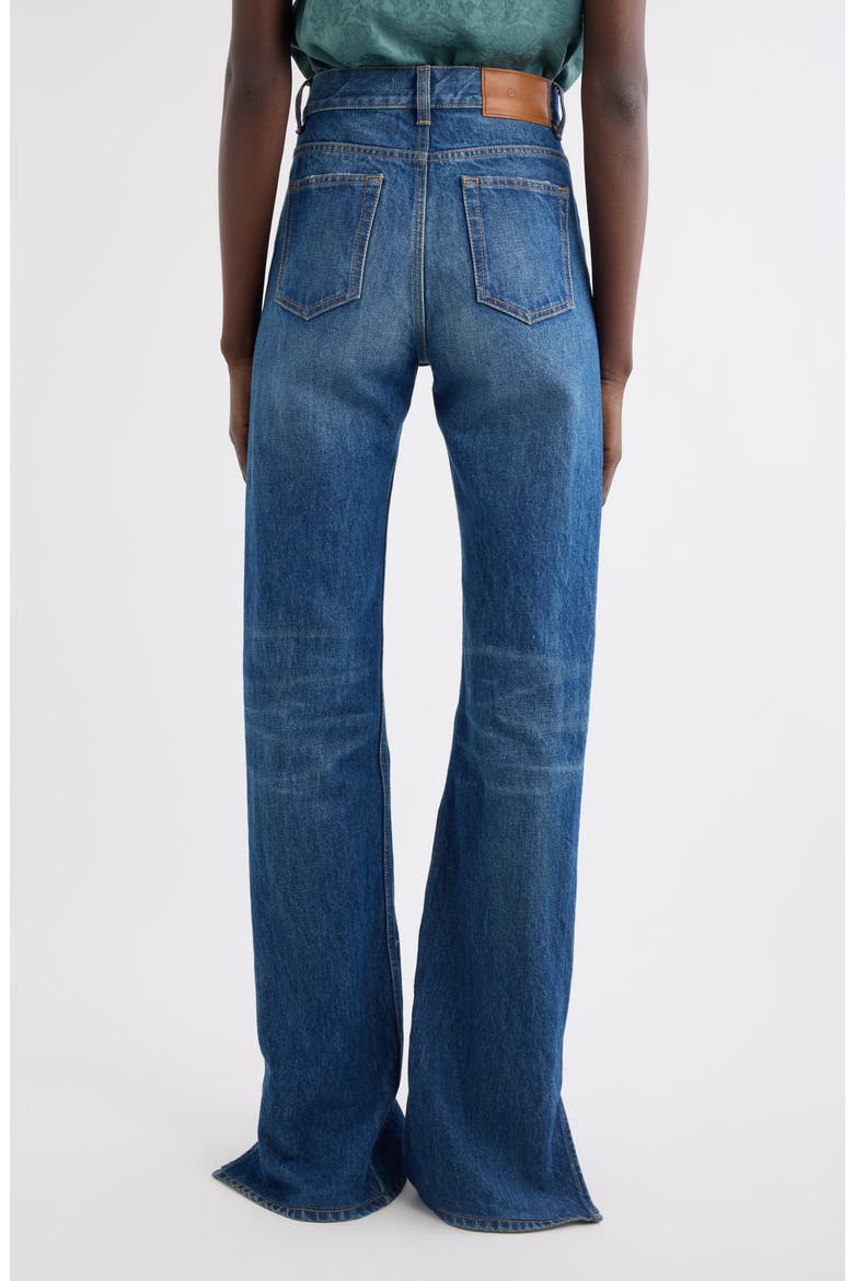 Split Hem Straight Leg Jeans, Alternate, color, FADED INDIGO