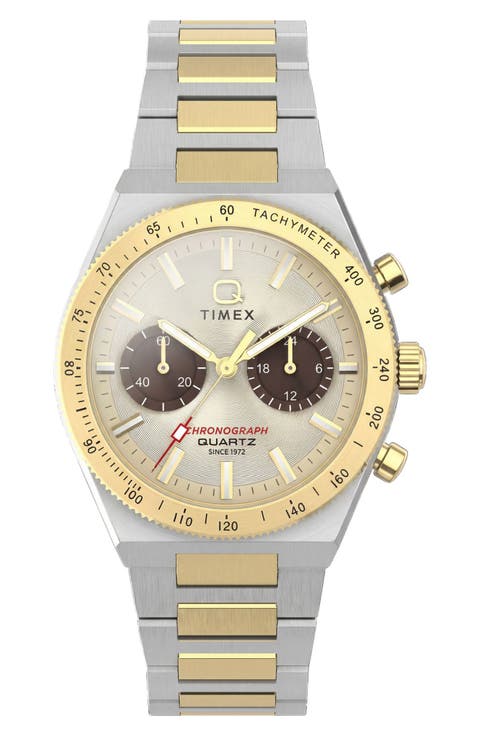 Q Timex Chronograph Bracelet Watch, 36mm