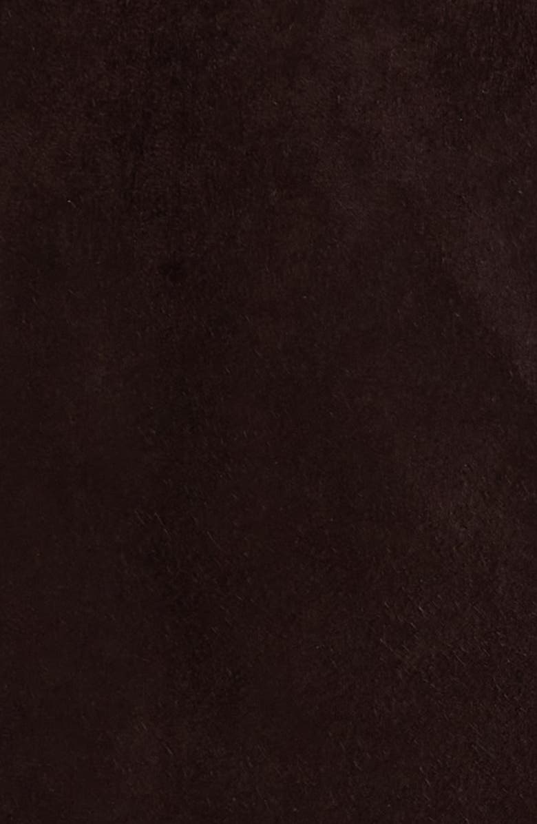 Tahari ASL Faux Suede Trench Coat, Alternate, color, Espresso