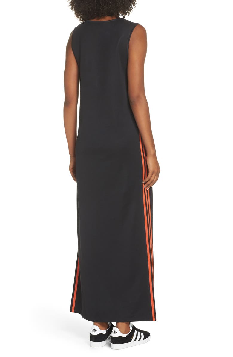 adidas Originals 3-Stripe Maxi Dress, Alternate, color,