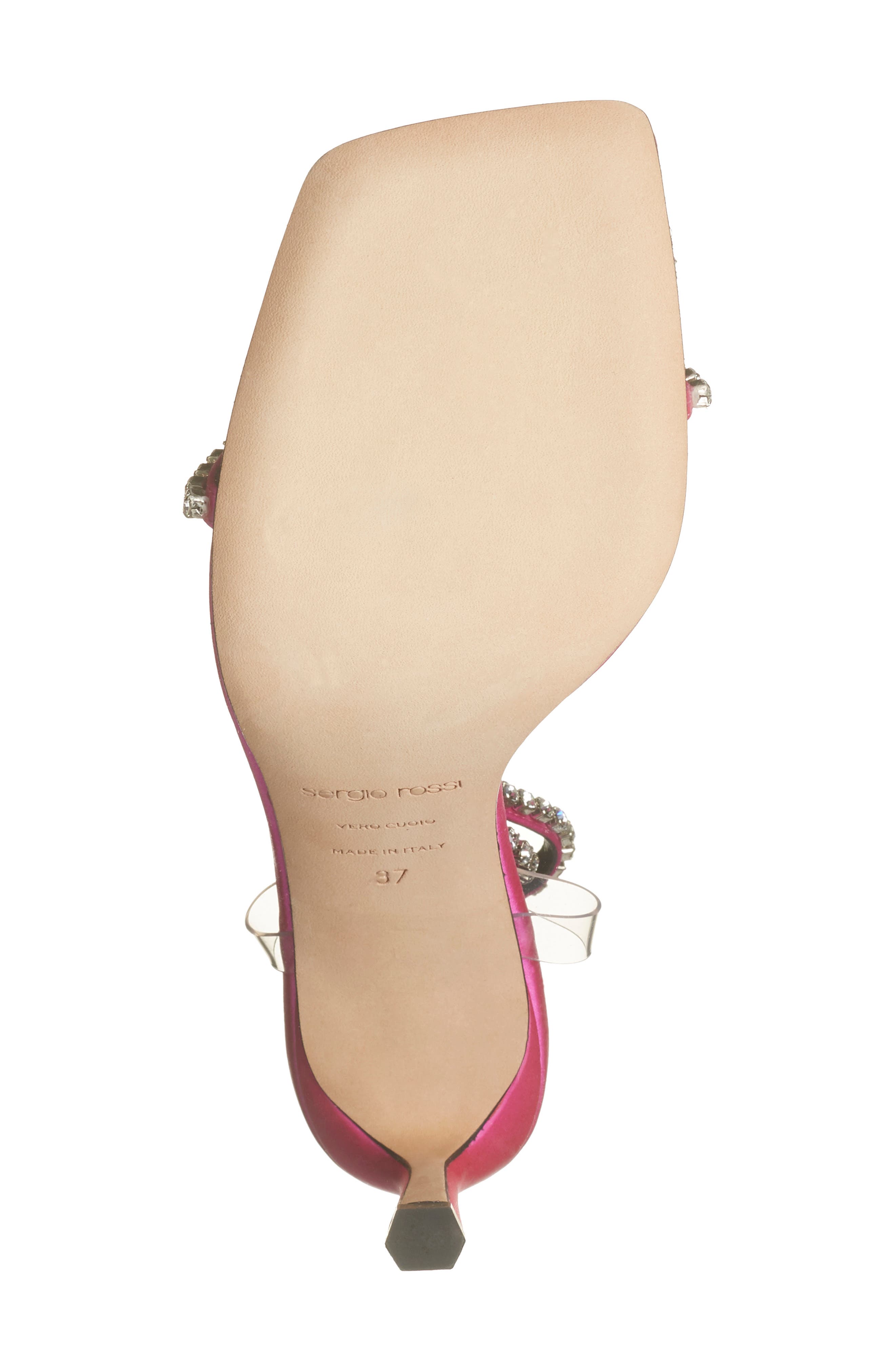 Sergio Rossi Crystal Embellished Ankle Wrap Sandal, Alternate, color, 