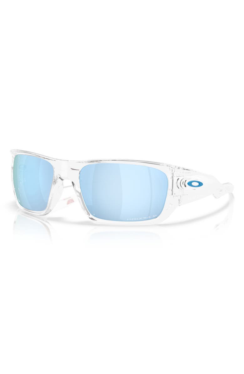 Oakley 60mm Prizm<sup>™</sup> Polarized Rectangular Sunglasses, Alternate, color, Blue