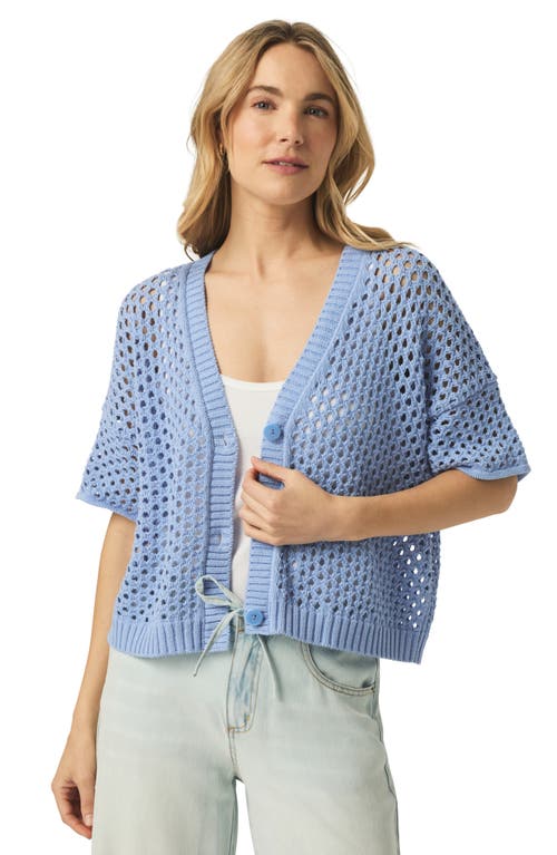 Splendid Nova Short Sleeve Cotton Pointelle Cardigan