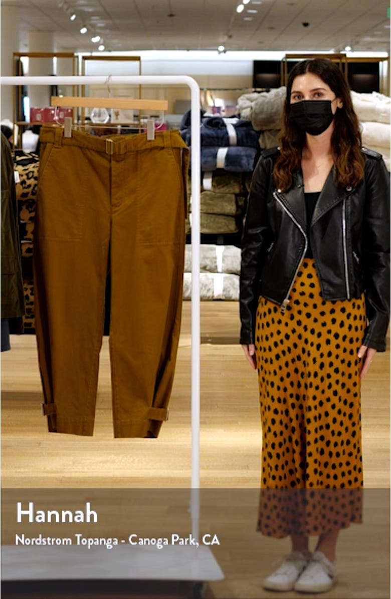 Crop Stretch Cotton Twill Pants, sales video thumbnail