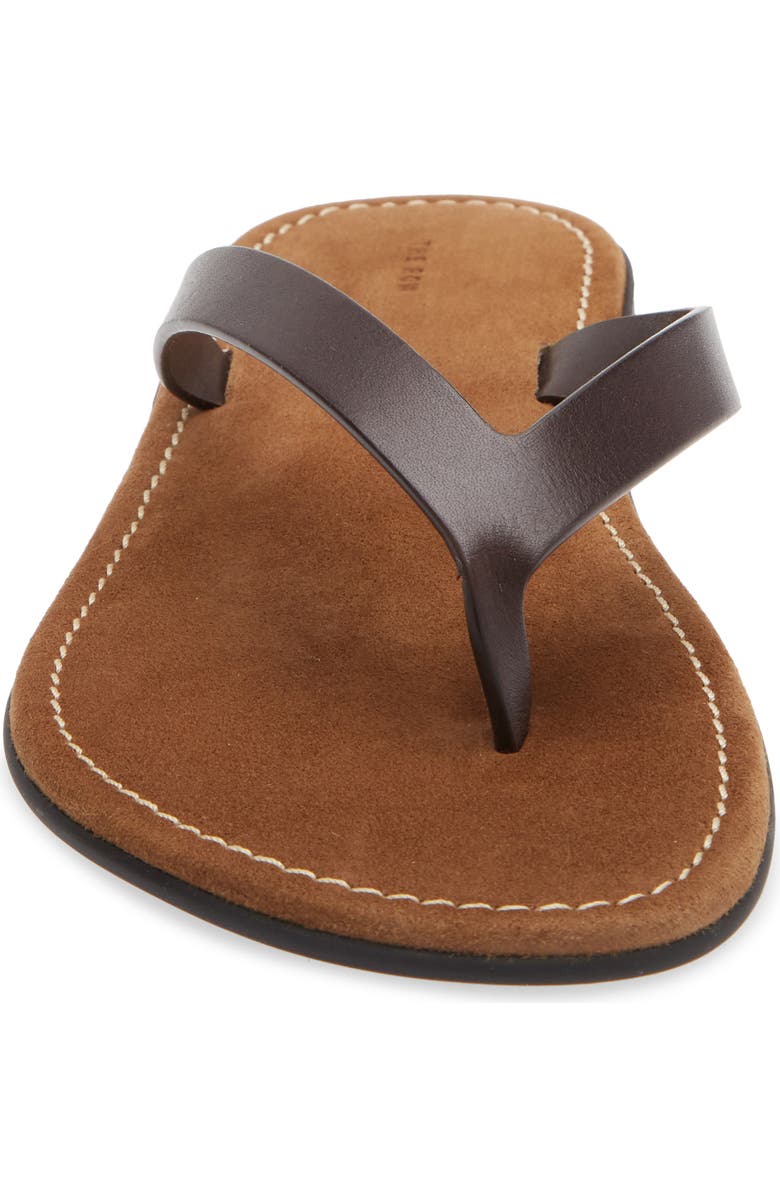 The Row Beach Flip Flop, Alternate, color, Lacquer Brown