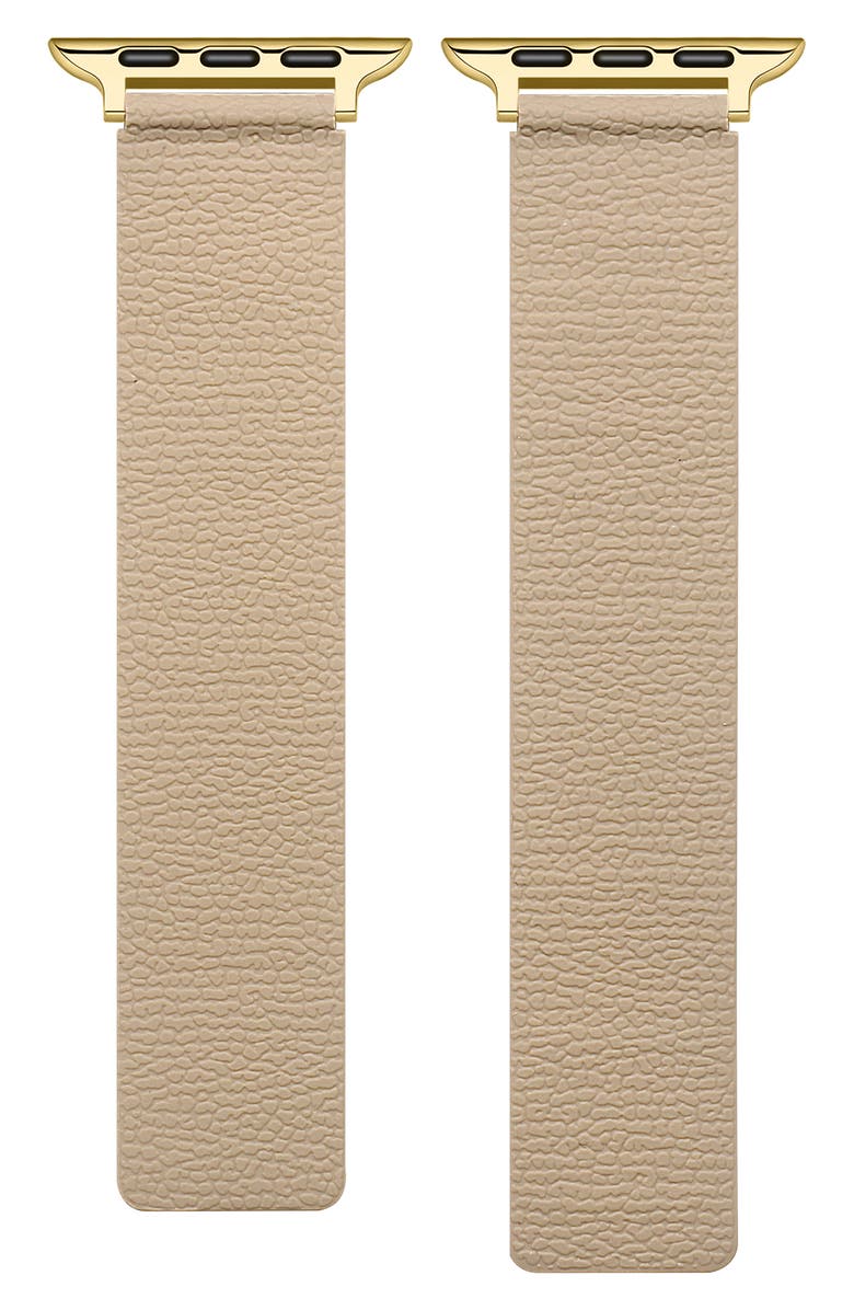 Posh Tech Textured Silicone Apple Watch<sup>®</sup> Watchband, Main, color, Taupe