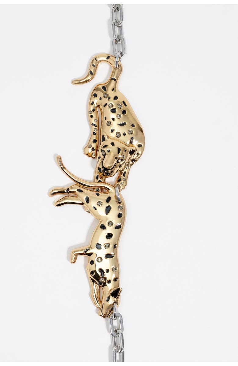 Bimba y Lola Two-Tone Panthers Necklace, Alternate, color, 