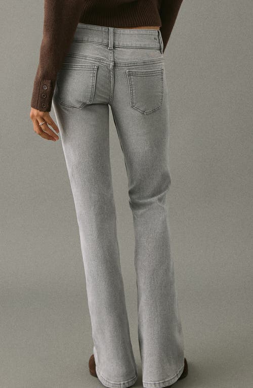 Mango Teen Low-waist Flared Jeans Denim Grey In Gray