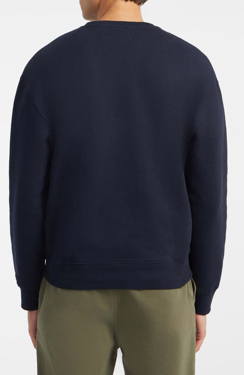Guess Jeans Organic Cotton Blend Graphic Sweatshirt In Blue