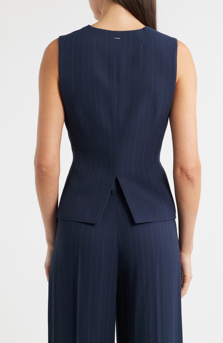 BOSS Tiana Pinstripe Pants, Alternate, color, Sky Captain Pinstripe