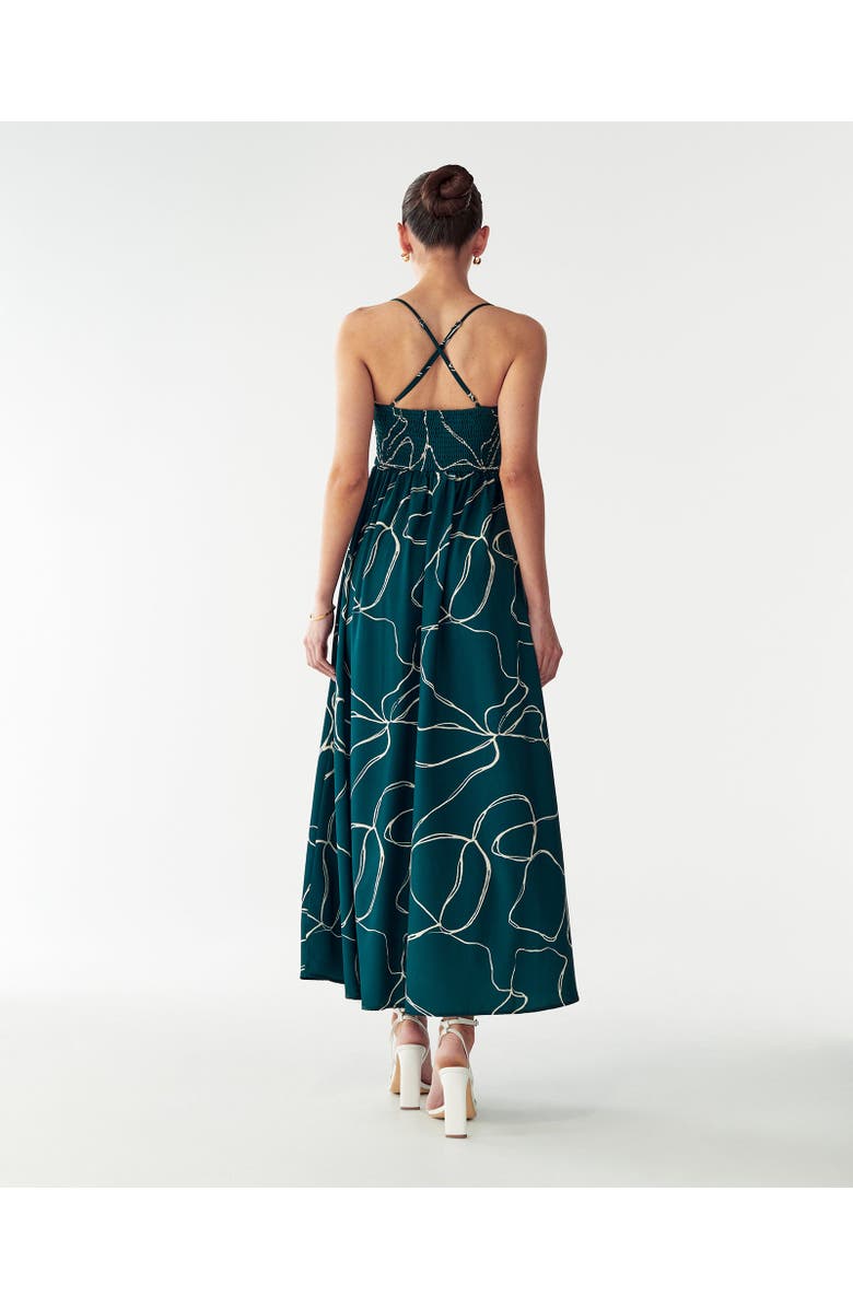 WILLA Acamar Maxi Dress, Alternate, color, Emerald Scribble