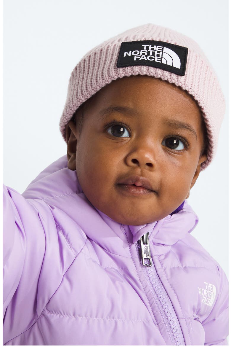 Logo Box Cuffed Recycled Beanie, Alternate, color, PALE BLOSSOM