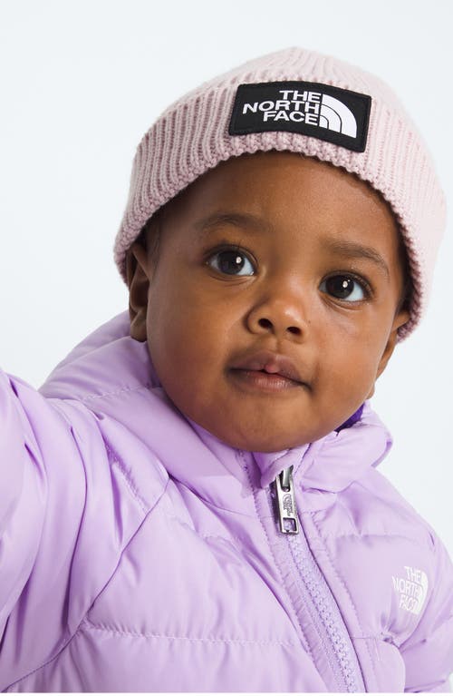 The North Face Logo Box Cuffed Recycled Beanie In Brown