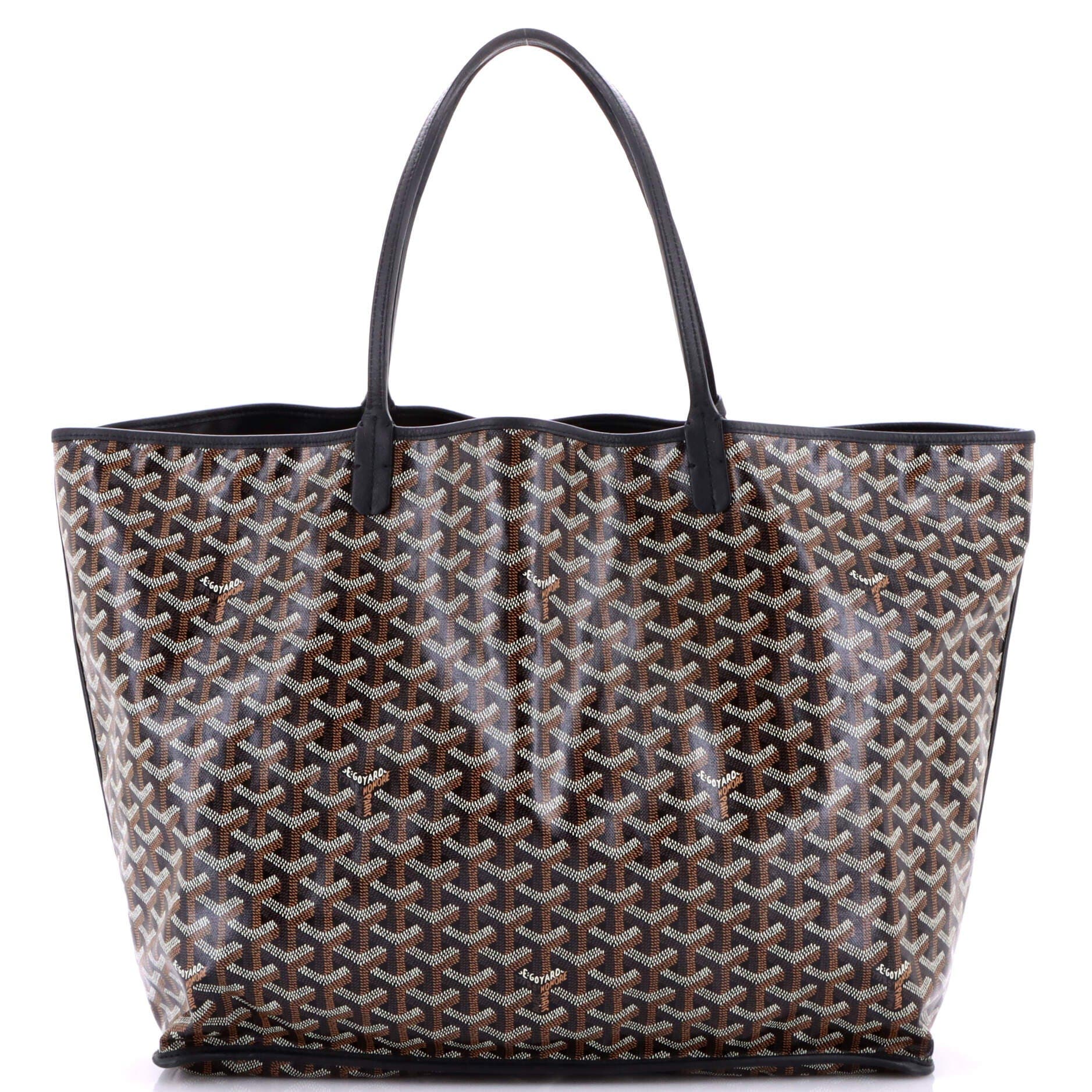 Pre-Owned Goyard Anjou Reversible Tote Coated Canvas GM, Main, color, Black