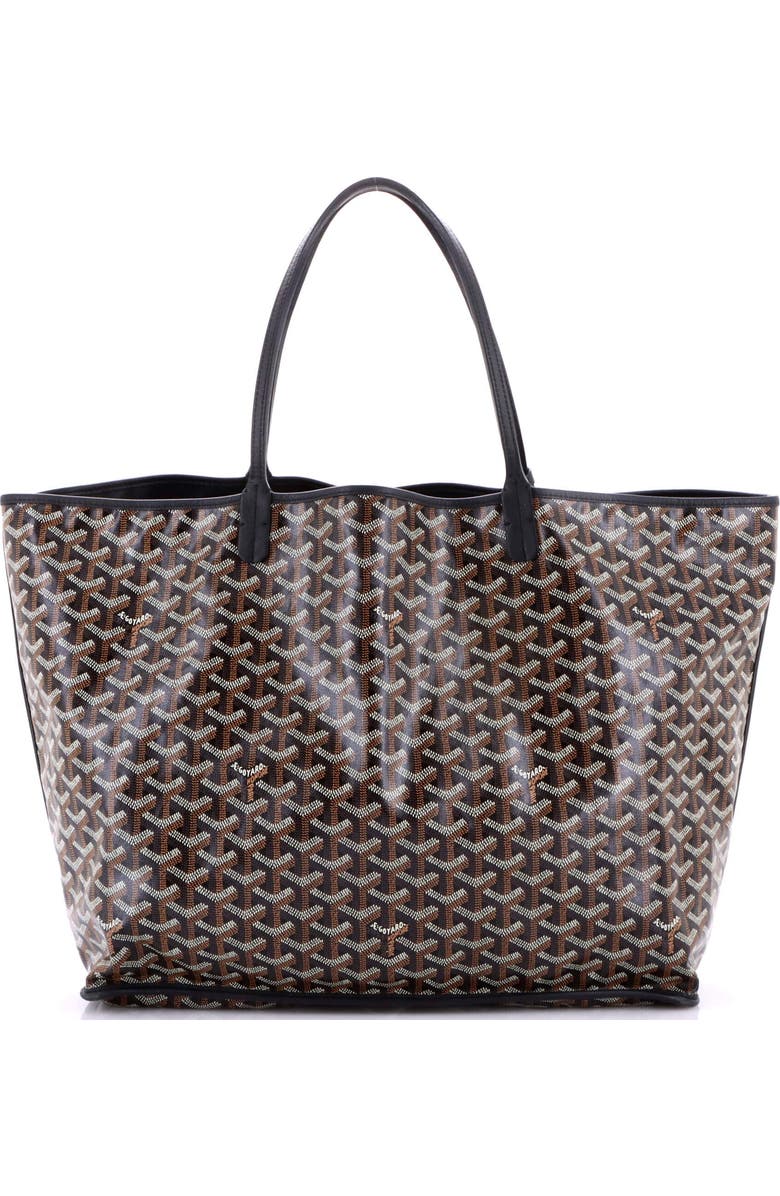 Pre-Owned Goyard Anjou Reversible Tote Coated Canvas GM, Main, color, Black