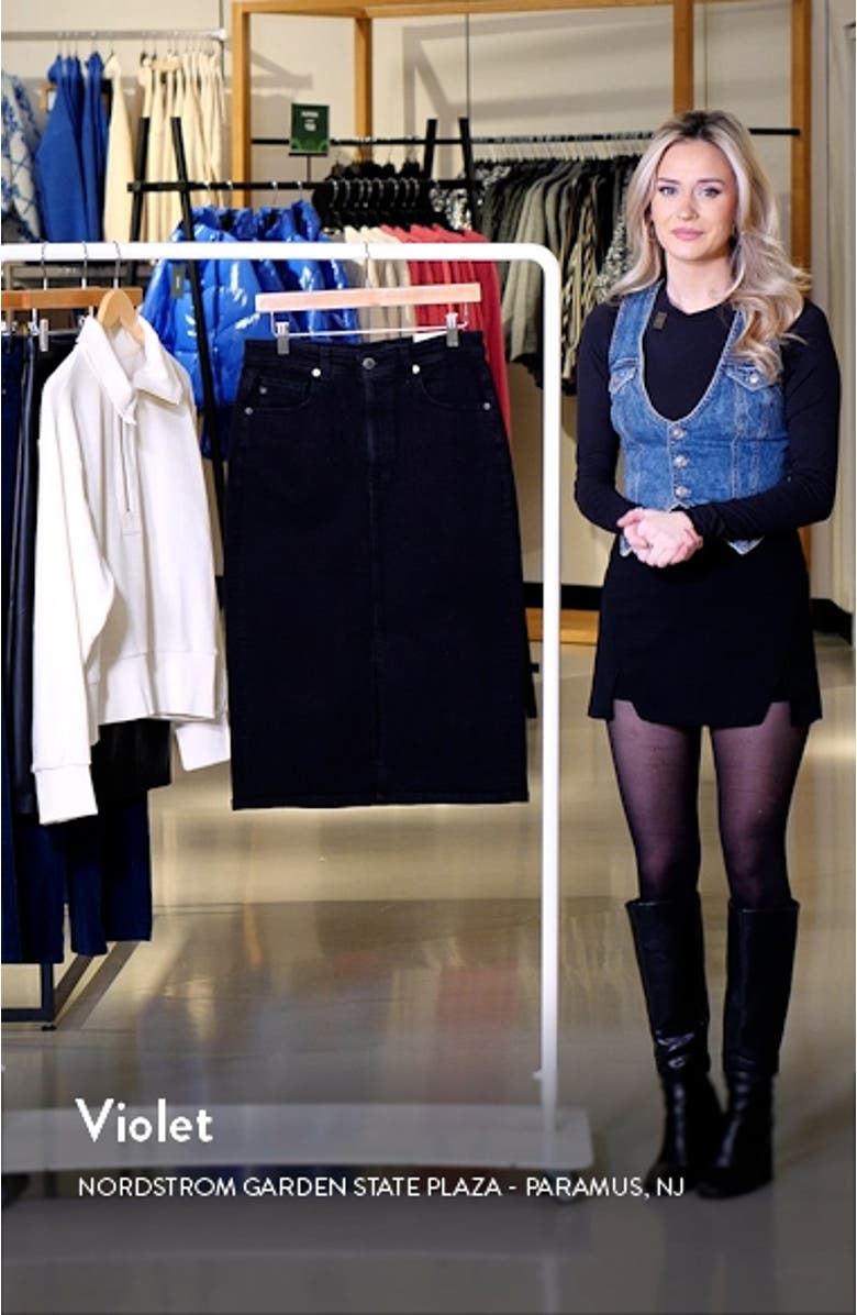 Tefi Denim Pencil Skirt, sales video thumbnail