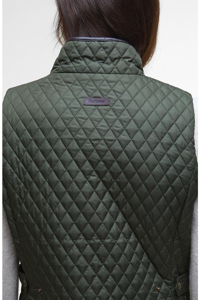 Dahlia Water Resistant Quilted Vest, Alternate, color, OLIVE