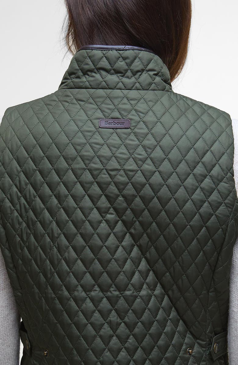Barbour Dahlia Water Resistant Quilted Vest, Alternate, color, Olive
