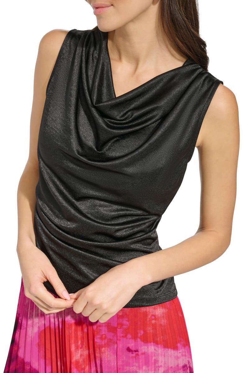DKNY Cowl Neck Sleeveless Top, Alternate, color,