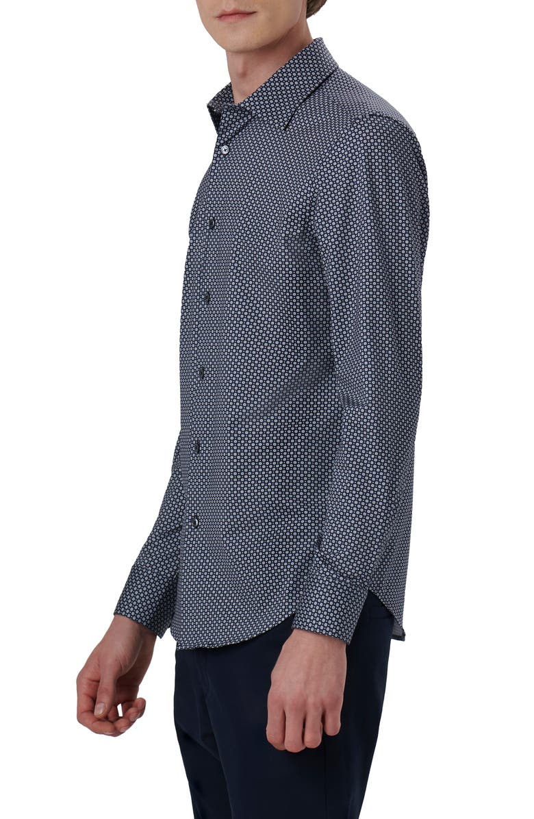 Bugatchi James OoohCotton<sup>®</sup> Dot Print Button-Up Shirt, Alternate, color, 