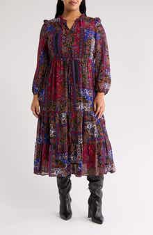 Julia Jordan Long Sleeve Ruffle Dress