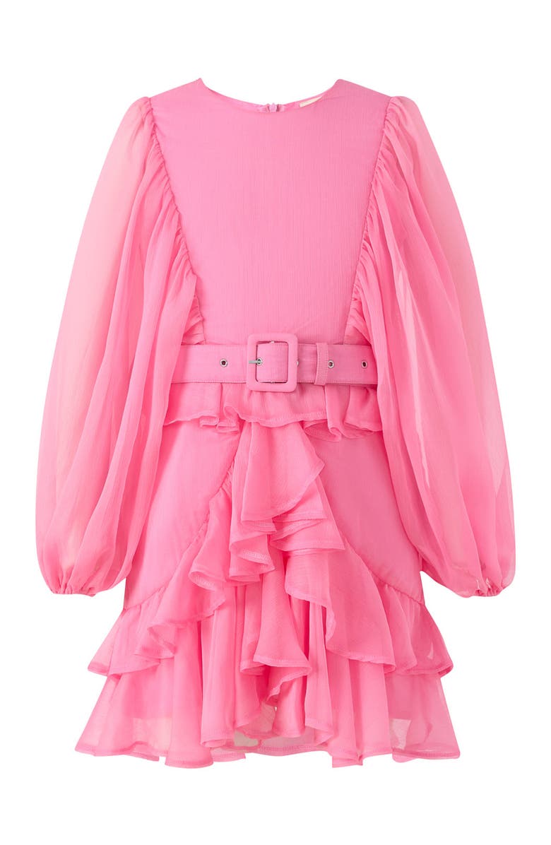 Marlo Kids Soleil Frill Mini Dress, Main, color, Candy