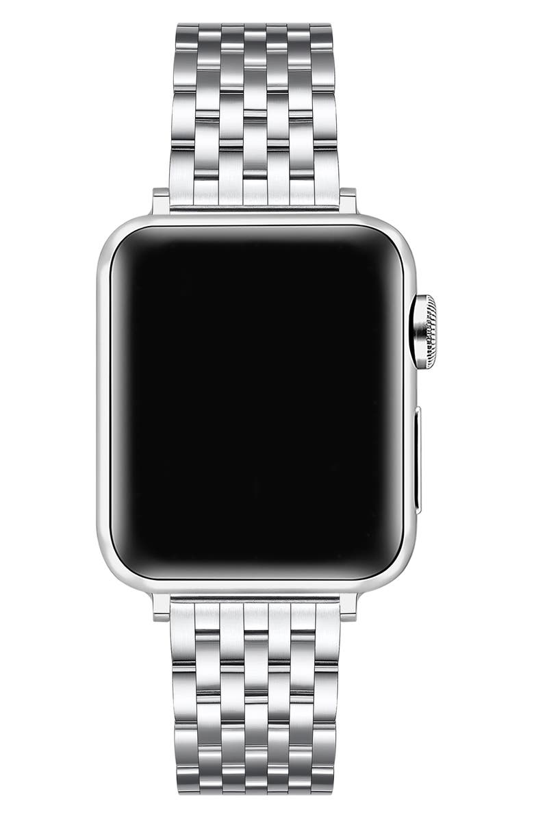 The Posh Tech Remy Stainless Steel Apple Watch<sup>®</sup> Watchband, Alternate, color, Silver