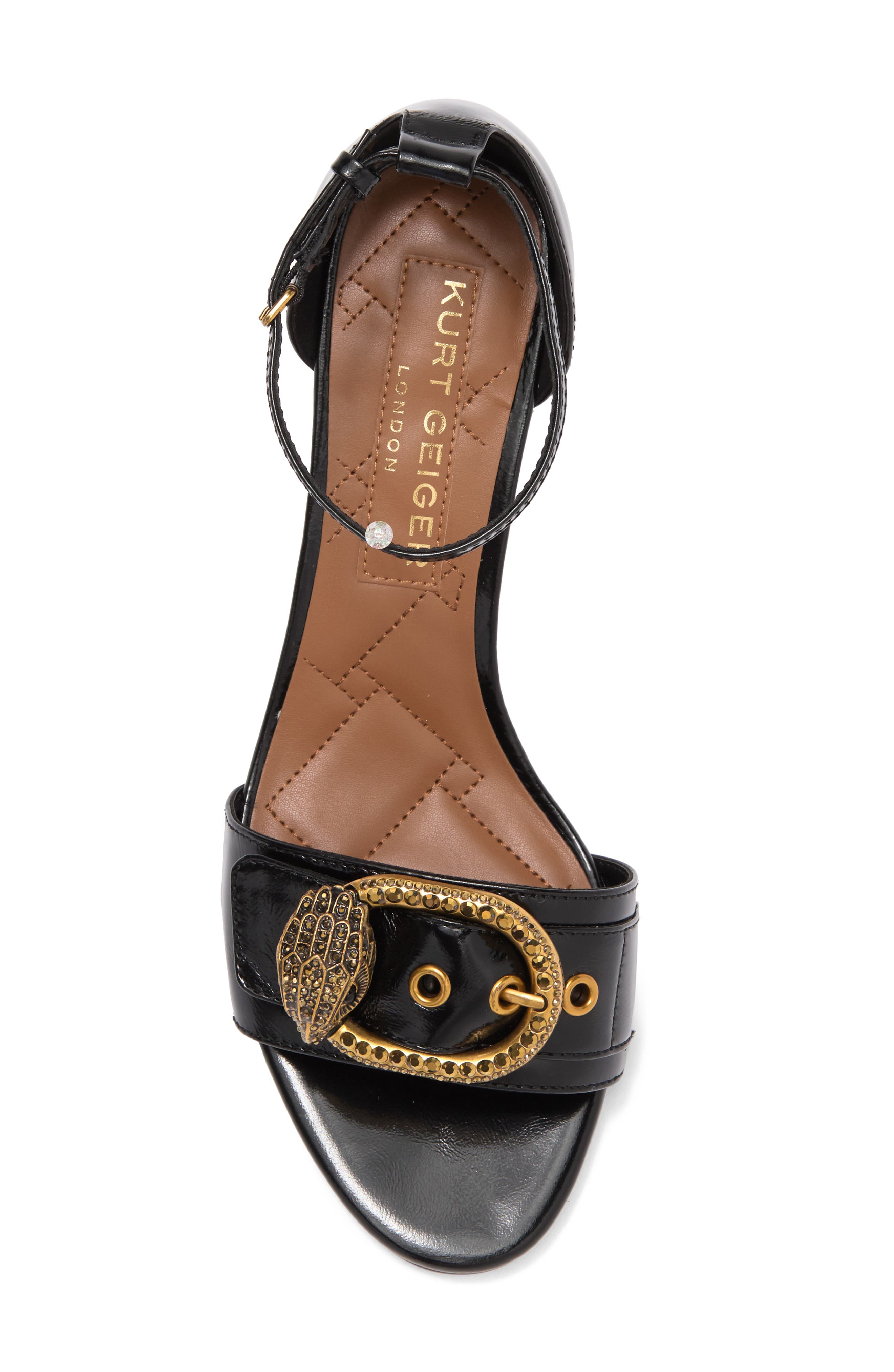 Kurt Geiger London Mayfair Ankle Strap Sandal, Alternate, color, Black