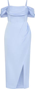 City Chic Forbidden Love Off the Shoulder Maxi Dress