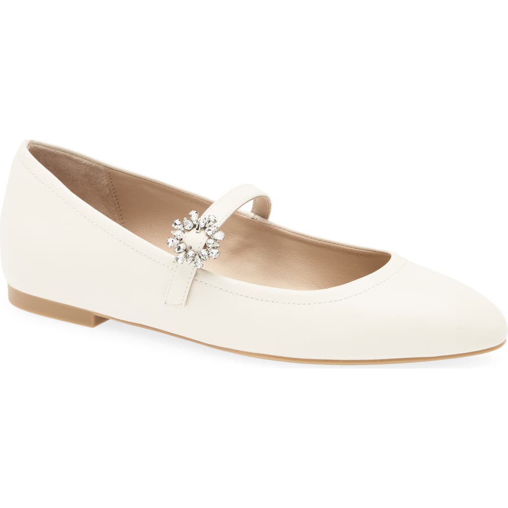 Stuart Weitzman Aura May Jane Flat In White