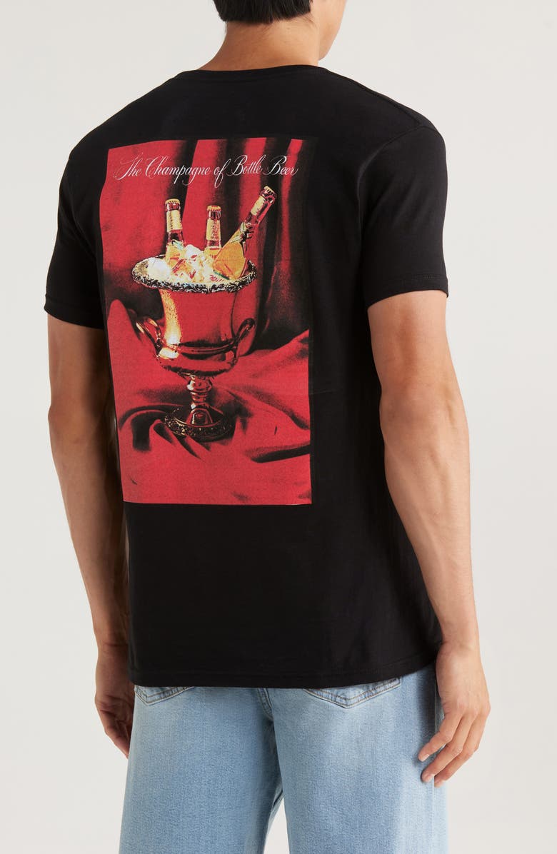 The Forecast Agency Miller High Life Graphic T-Shirt, Alternate, color, Black