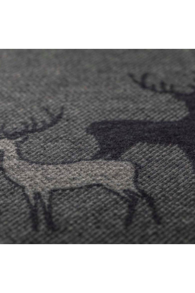 Luca Pair of Stags Throw, Alternate, color, Charcoal