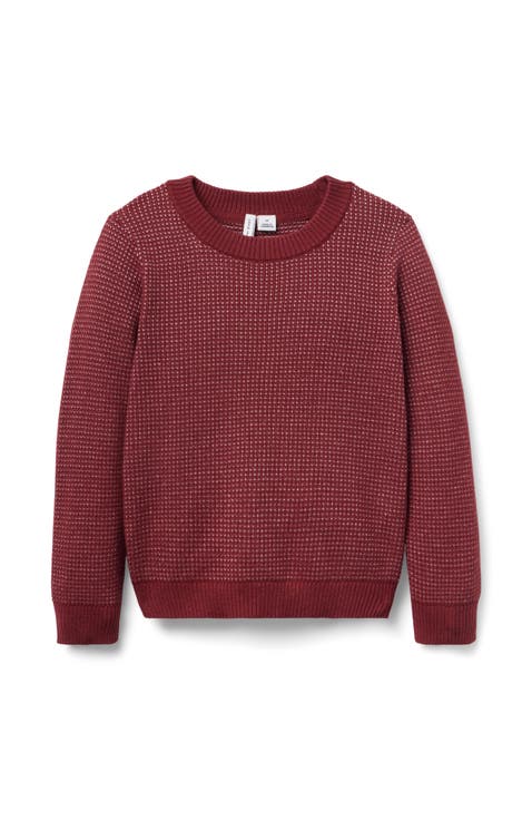 Birdseye Textured Sweater (Little Kid & Big Kid)
