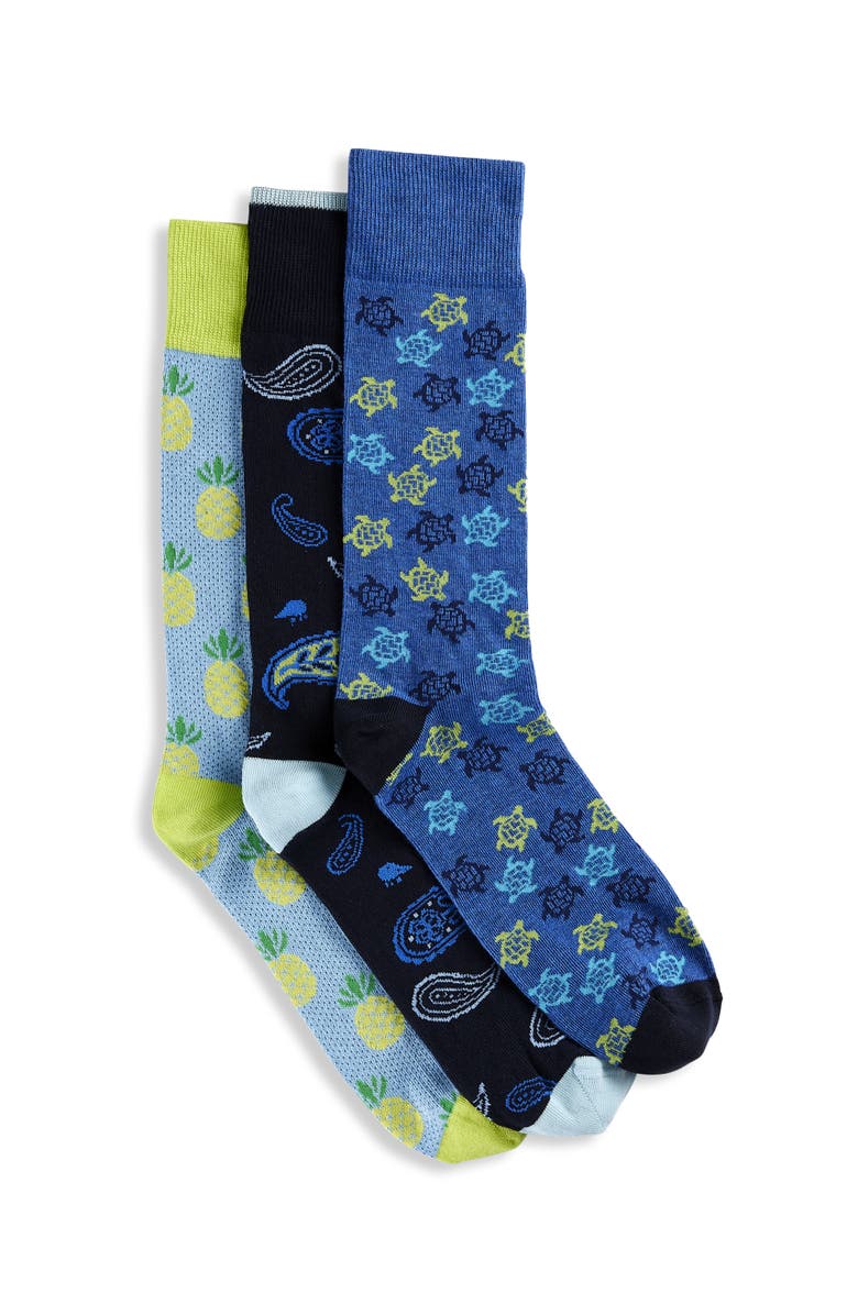 Synrgy by DXL 3-Pk Tropical Fun Performance Socks, Main, color,