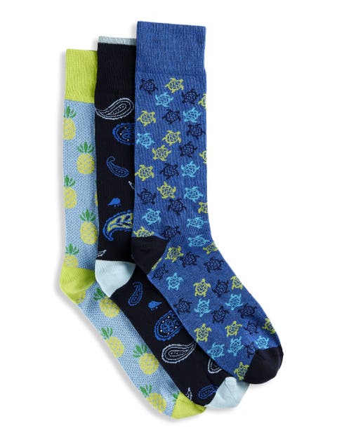 3-Pk Tropical Fun Performance Socks