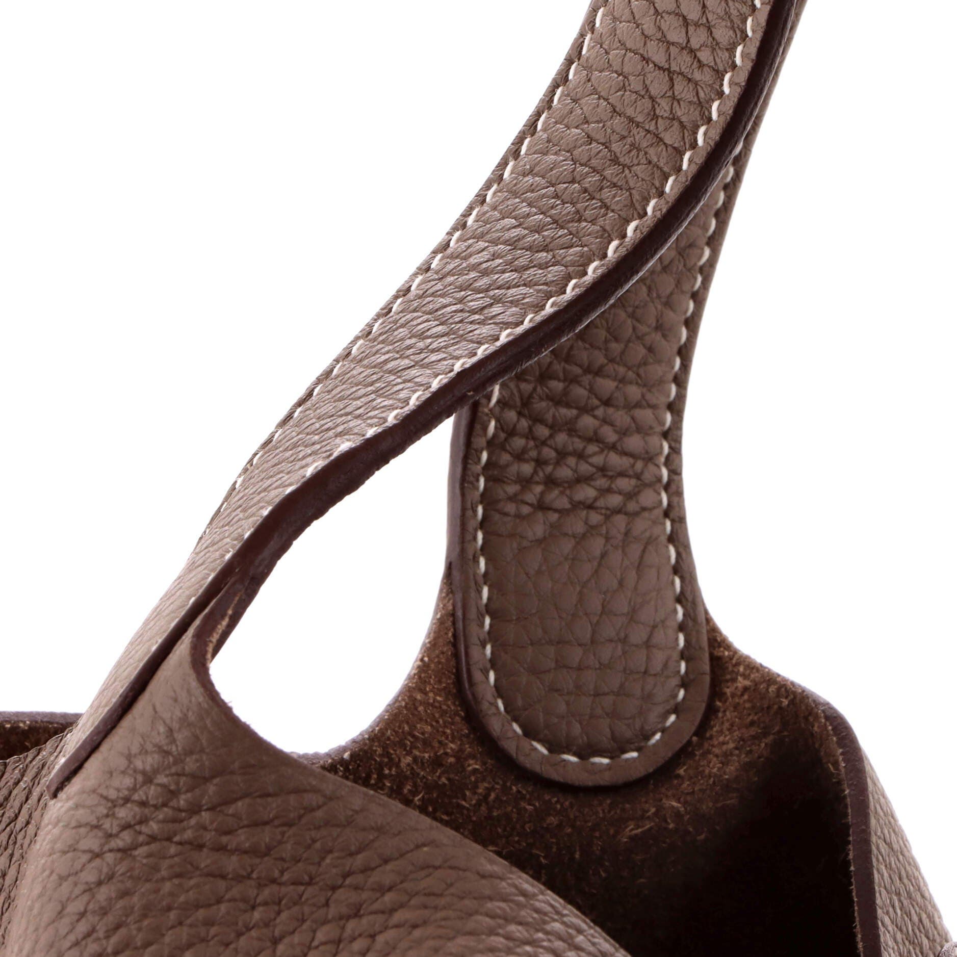 Pre-Owned Hermes Picotin Lock Bag Clemence MM, Alternate, color, Etoupe