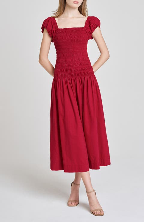 Cassidy Smock Bodice Midi Sundress