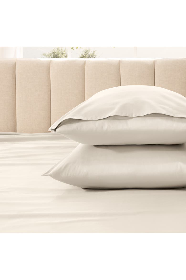 400 Thread Count Organic Cotton Sateen Pillowcase Set, Alternate, color, French Beige