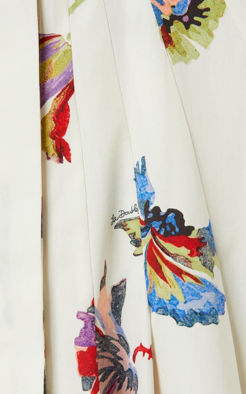 La Doublej Sunburst Dress Infiorata White In White