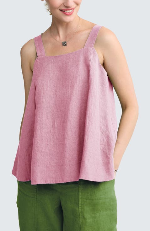 Mariel Square Neck Linen Top