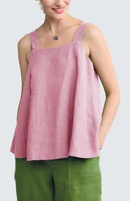 LUUKAA Mariel Square Neck Linen Top