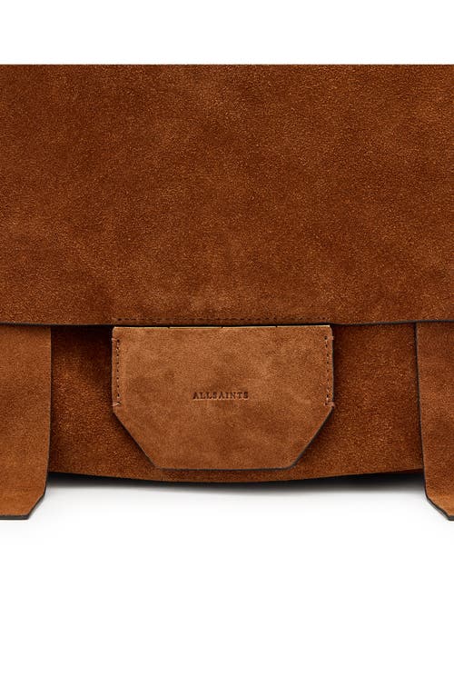 Shop Allsaints Ursa Nubuck Leather Satchel In Cognac Brown