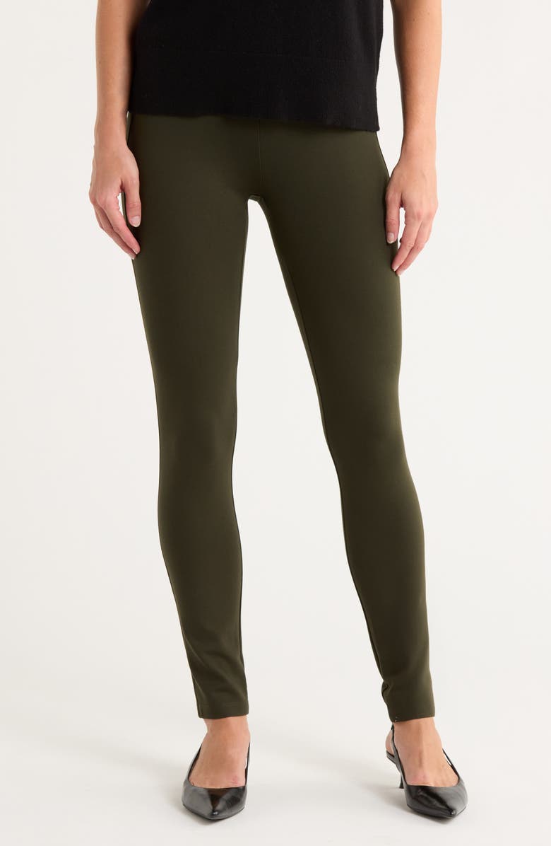 Theory Shawn Luxe Ponte Pants, Main, color, Forest