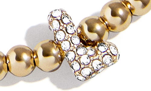 Baublebar Pisa Pavé Heart Station Beaded Bracelet