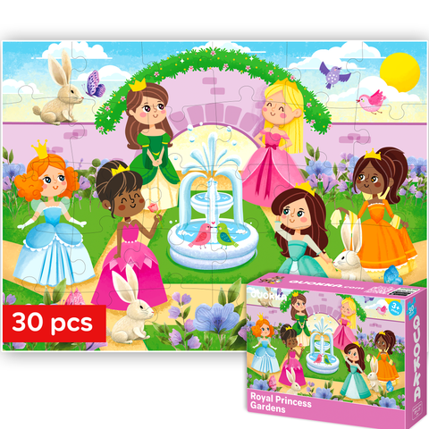 Kids Jigsaw Puzzle 30 Piece - Princess, Animal, Dinosaur