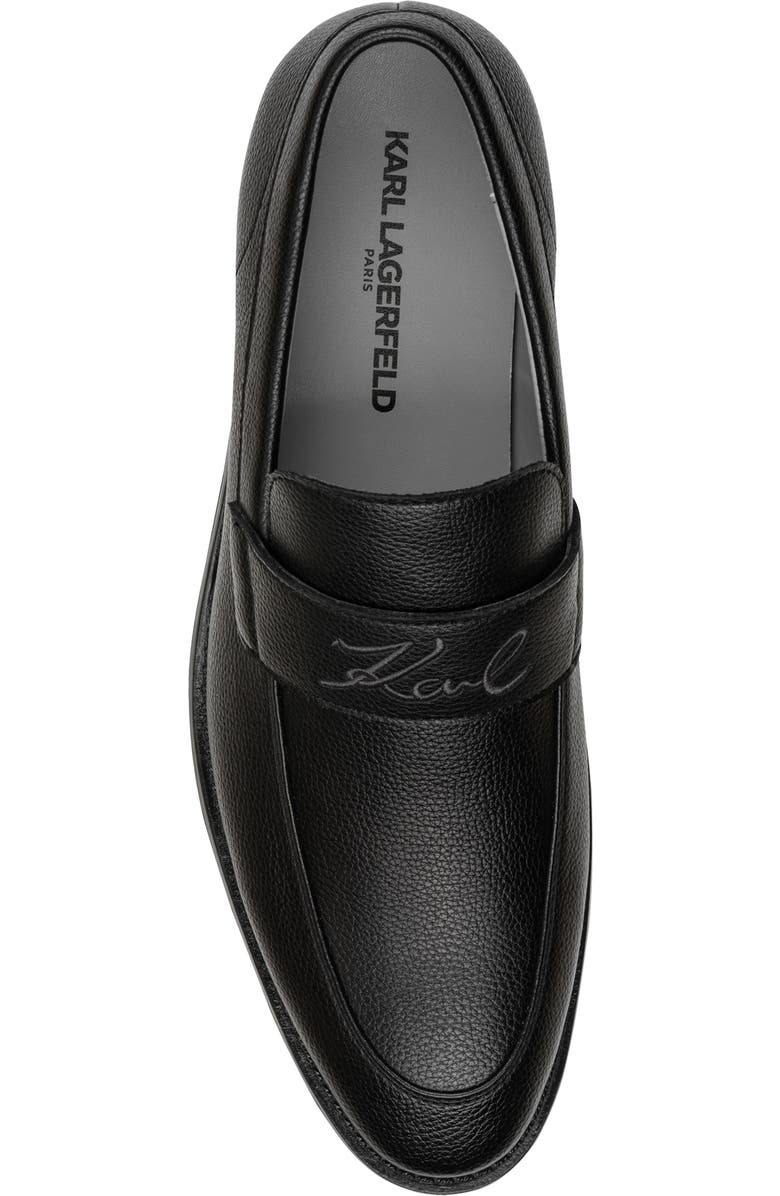 KARL LAGERFELD PARIS Fayen Tumbled Loafer, Alternate, color, Black